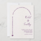 信仰エレガントに囲まれたホットピンク結婚ズ 招待状 (正面)