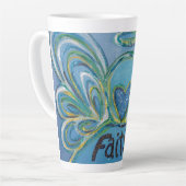 信仰エンジェルワードアートカスタムラテマグカップ カフェラテマグ (左アングル)