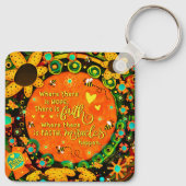 信仰オかわいらしレンジイエローフローラ（昆虫）マルハナバチイレリン キーホルダー (裏面)