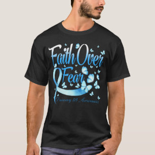 信仰オーバー恐怖トリソミー18認識度蝶 Tシャツ