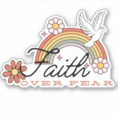 信仰オーバー恐怖レトロスタイル防水 シール (正面)