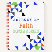 信仰カラフルの感動的引用文 ノートブック (正面)