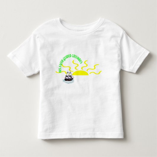 信仰ガイド付きコロンバス –  トドラーTシャツ (正面)