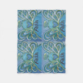 信仰ガーディアンエンジェルアートカスタムフリースブランケット フリースブランケット (正面)