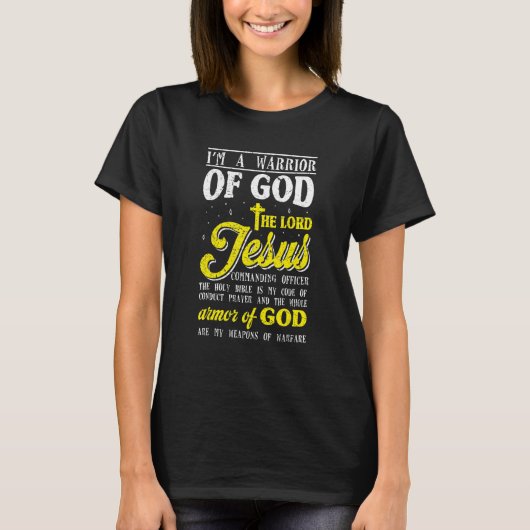 信仰キリスト教の主イエス指揮官 Tシャツ (正面)