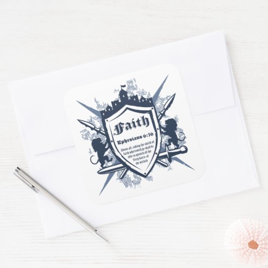 信仰キリスト教信仰バイブル聖句エペソ スクエアシール (封筒)