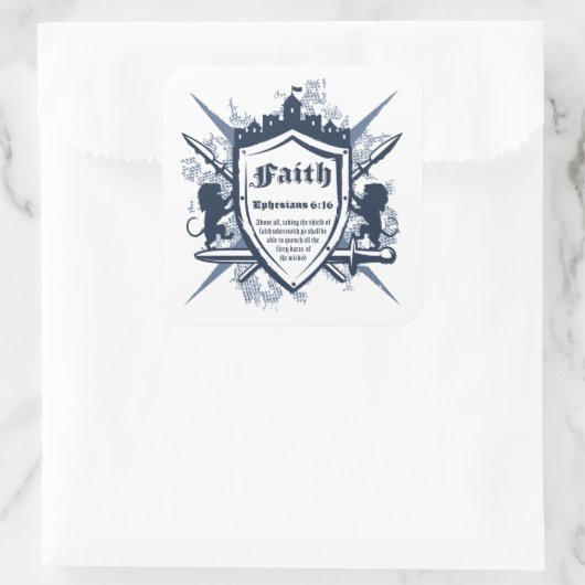 信仰キリスト教信仰バイブル聖句エペソ スクエアシール (バッグ)