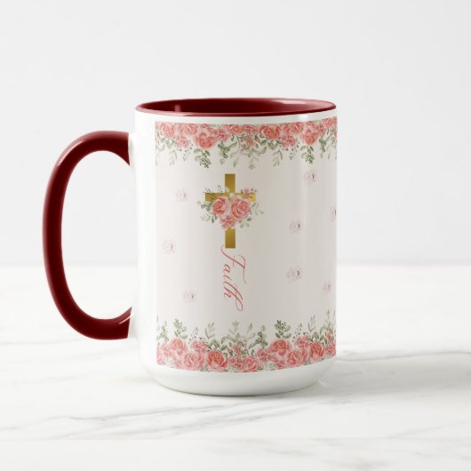 信仰ギフトフローラクロス マグカップ (左)