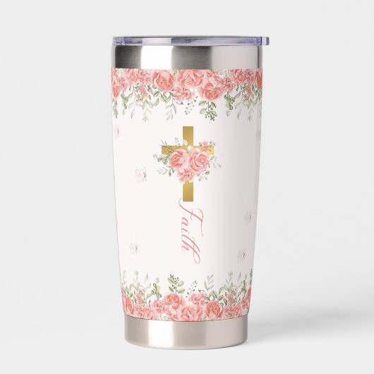 信仰ギフトフローラクロス 保温保冷タンブラー (左面)