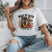 信仰クリスチャンによって歩く Tシャツ