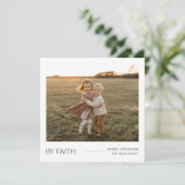 信仰クリスチャン写真ミニマルなクリスマスカード シーズンカード (スタンド正面)