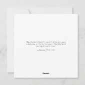 信仰クリスチャン写真ミニマルなクリスマスカード シーズンカード (裏面)