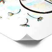 信仰クリスチャン宗教的な蝶タンポポ ポスター (角)