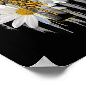 信仰クロスカジュアルデイジー米国国旗のフローラ ポスター (角)