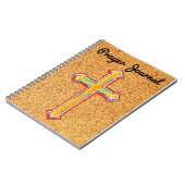 信仰クロスカラフルイエロー祈りの言葉仕訳帳 ノートブック (左側)