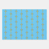 信仰クロスカラフルラッピング工芸紙 ラッピングペーパーシート (正面)