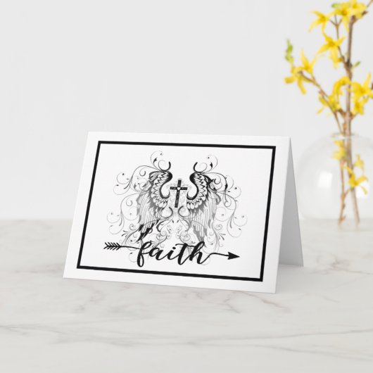 信仰クロスカード カード (黄色い花)