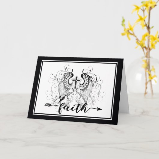 信仰クロスカード カード (黄色い花)