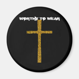 信仰クロス金ゴールド-衣服に値する マグネット