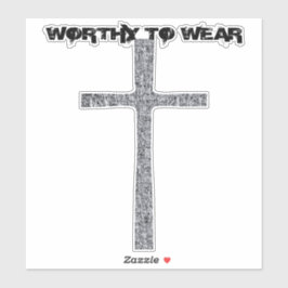 信仰クロス銀 – 衣服に値 シール