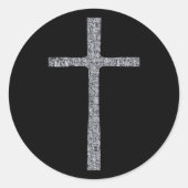 信仰クロス・シルバー ラウンドシール (正面)