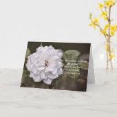 信仰コロサイ3:14白いローズノートカード カード (黄色い花)