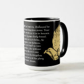 信仰コーヒーマグ – 主の祈りの言葉マット9:6-13 マグカップ (正面右)