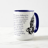 信仰コーヒーマグ – 主の祈りの言葉聖なる書物、 経典 マグカップ (正面右)