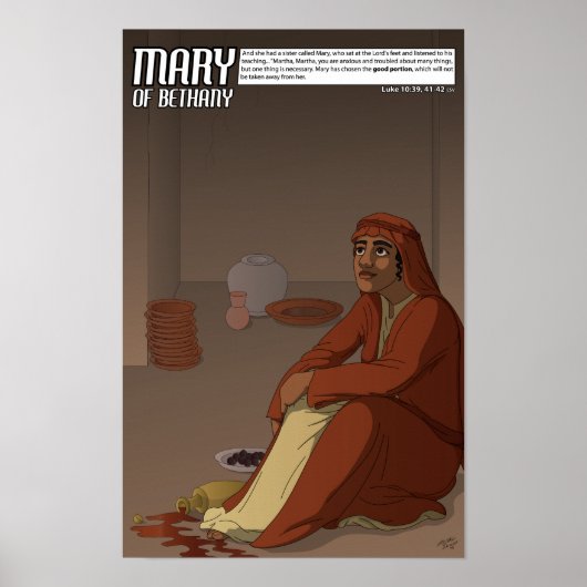 信仰シリーズ別 – Mary of Bethany 11" x 17" ポスター (正面)