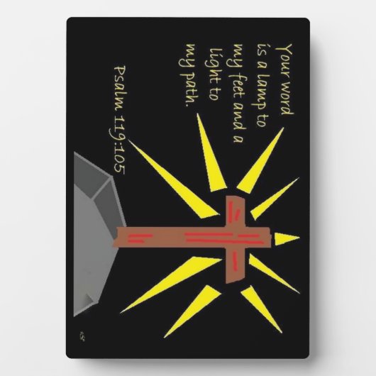 信仰シリーズPsalm 119:105聖なる書物、 経典アートプラーク フォトプラーク (正面)