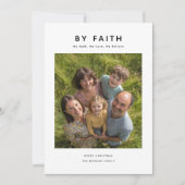 信仰シンプル別宗教家族の写真クリスマス シーズンカード (正面)