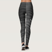 信仰タイポグラフィクリスチャン黒白モダン レギンス (裏面)