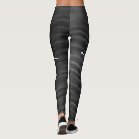 信仰タイポグラフィクリスチャン黒白モダン レギンス (裏面)