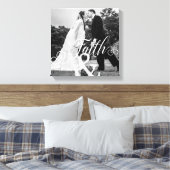 信仰タイポグラフィフォトオーバーレイ キャンバスプリント (インサイチュ (寝室))