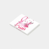 信仰ドラゴンフライ乳がん啓発Tシャツ ポストイット (アングル)