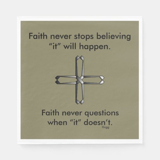 信仰ナプキンスと鋼製クロス スタンダードランチョンナプキン (正面)