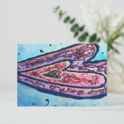 信仰ハートカスタム小招待状または招待状 招待状 (スタンド正面)