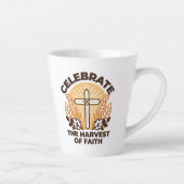 信仰ハーベストお祝い感動的 – アート カフェラテマグ (右)