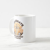 信仰ハーベストお祝い感動的 – アート コーヒーマグカップ (正面左)