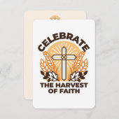 信仰ハーベストお祝い感動的 – アート サンキューカード (正面/裏面)