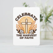 信仰ハーベストお祝い感動的 – アート サンキューカード (スタンド正面)