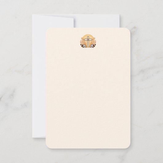 信仰ハーベストお祝い感動的 – アート サンキューカード (裏面)