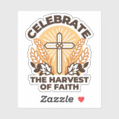 信仰ハーベストお祝い感動的 – アート シール (シート)