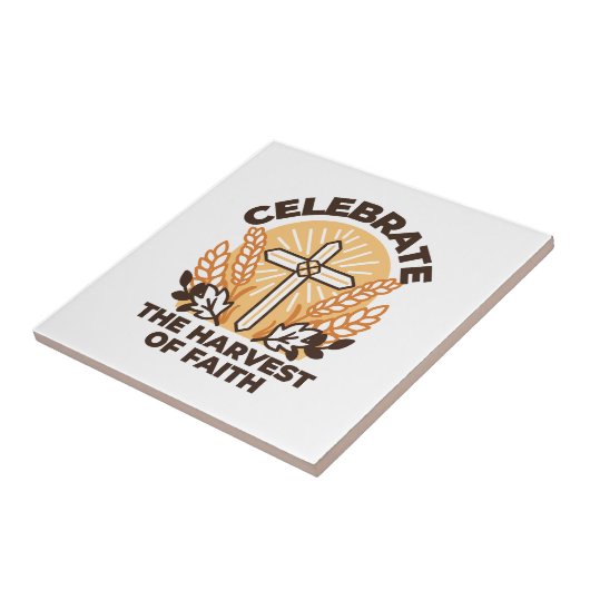 信仰ハーベストお祝い感動的 – アート タイル (側面)