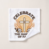 信仰ハーベストお祝い感動的 – アート バスタオルセット (ウォッシュタオル)