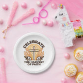 信仰ハーベストお祝い感動的 – アート ペーパープレート (パーティー)