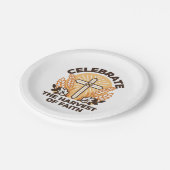 信仰ハーベストお祝い感動的 – アート ペーパープレート (アングル)