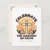 信仰ハーベストお祝い感動的 – アート ポストカード (正面/裏面)