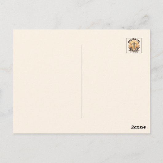 信仰ハーベストお祝い感動的 – アート ポストカード (裏面)