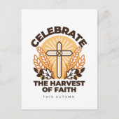 信仰ハーベストお祝い感動的 – アート ポストカード (正面)